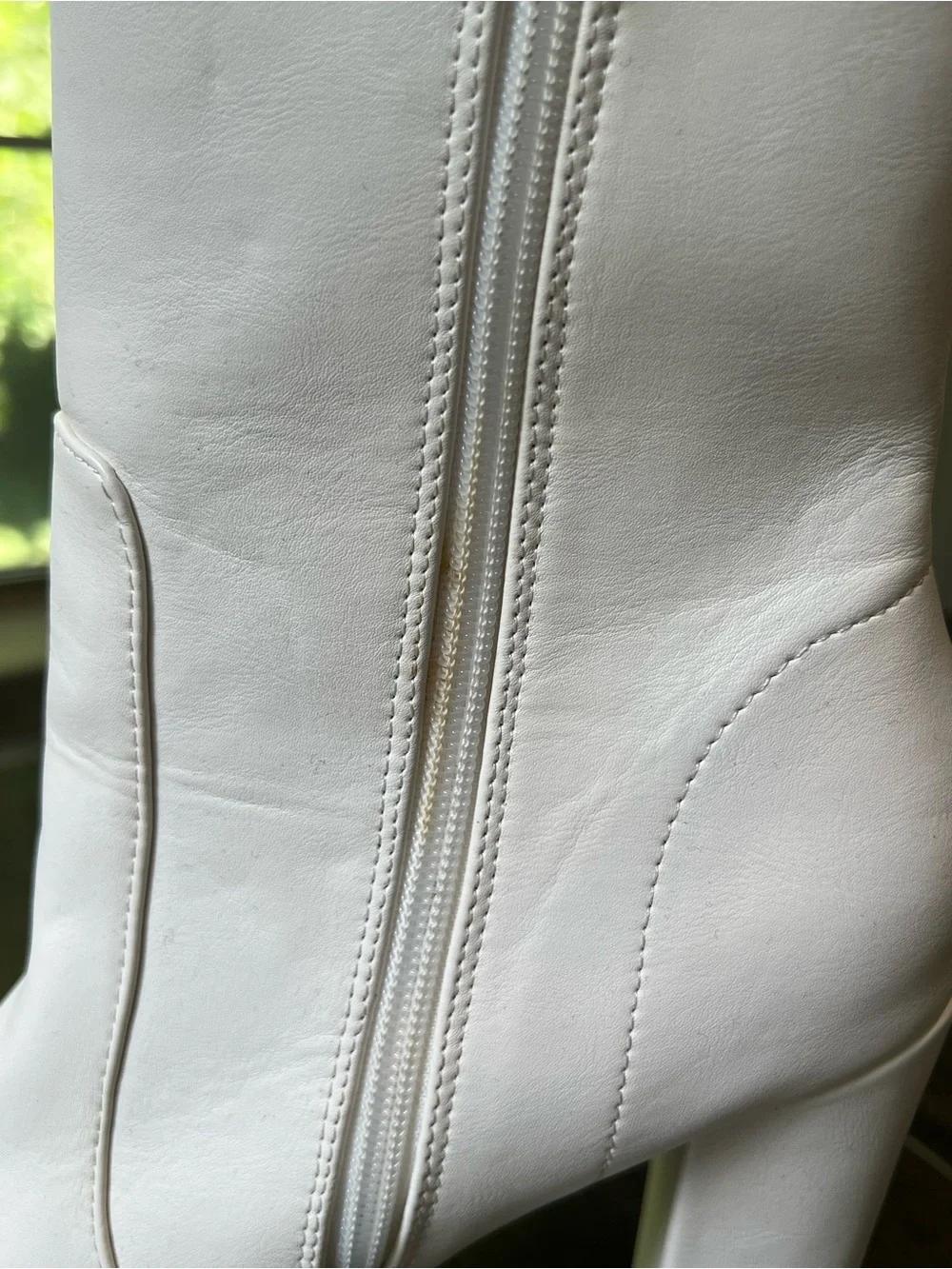 White Platform High-Heel Boots